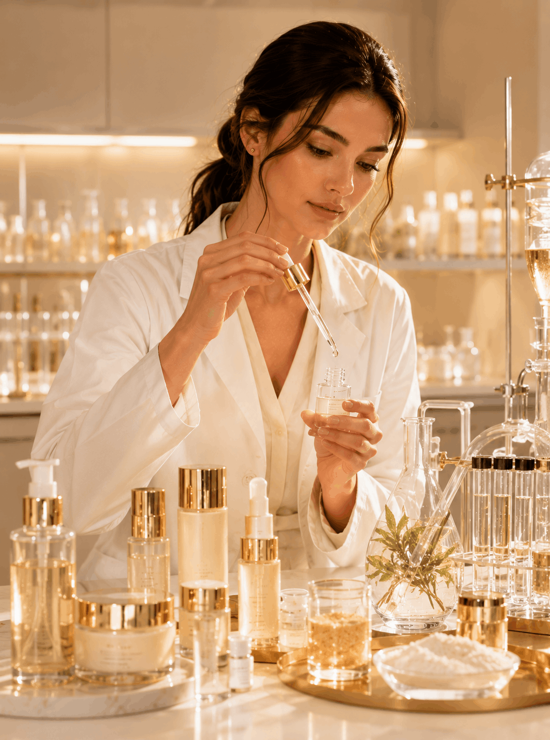 Premium skincare science laboratory research by AMWON Beauty
