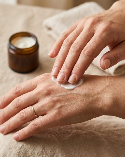 woman applying Luxury hand care skincare solution by AMWON Beautycream 202607011606